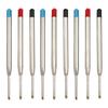 9Pcs Metal Ballpoint Pen Refills, 1mm Medium Point Pen Refills Replaceable 3 Color Ink Refills, Ball Points Pens Refill