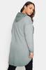 Women's Style Big Size Sweatshirt Plus Size Long Sleeve Long Back Printed Washed Hooded Sweatshirt 302683