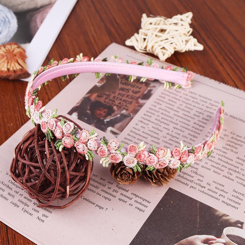 Boho Chic Daisy Girls Headbands Women Solid Embroidery Flower Hair Bands Kids Candy Chrysanthemum Headwear Hair Accessories
