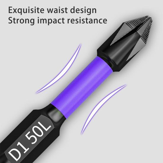 6-teiliges Schlagschrauber-Bit-Set Hohe Haltbarkeit Mehrzweck Sechskantschaft Magnetische Kreuzschlitzschraubendreher-Bohrer Holzbearbeitungswerkzeuge