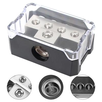 Auto Junction Box for Car Audio Stereo Amplifier Automotive Electronic Parts 4 Way Ground Box 4GA Out Distribution Blocks