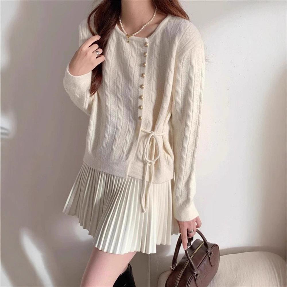 Korean-Style Cable Knit Sweater: Autumn/Winter Loose-Fit Cozy Top