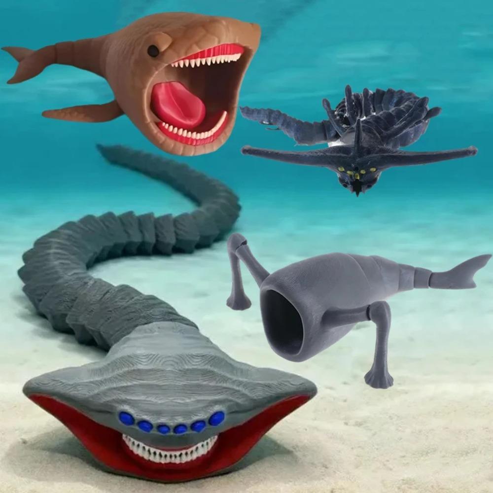 

3D Печать Морской Пожиратель Блуп Гран Маха Фигурка Действия Модель Игрушка Кукла Рождественский Подарок Подвижные Фигурки Глубоководного Монстра