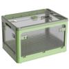 X XUNTAO Folding Storage Box with Lid, Stackable, Accessible from Any Direction, for Clothes, Bedding, and Small Items. Large, Foldable Plastic