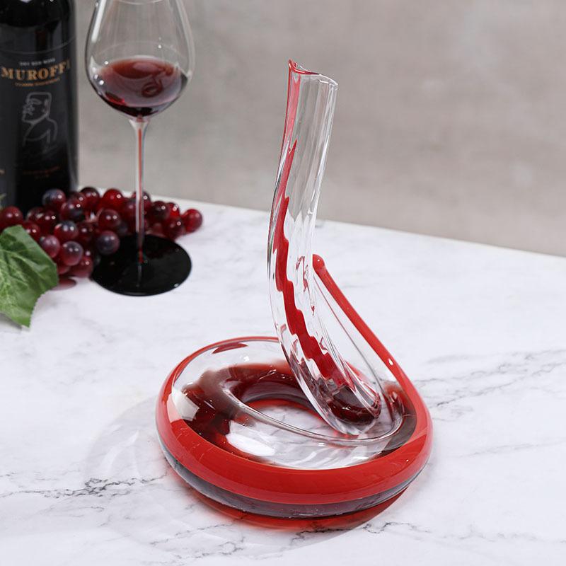 Artificially Blown Snake-shaped Glass Decanter Wine Separator Barware Household Wine Dispenser 1000ml Senior Decanter Wine Set