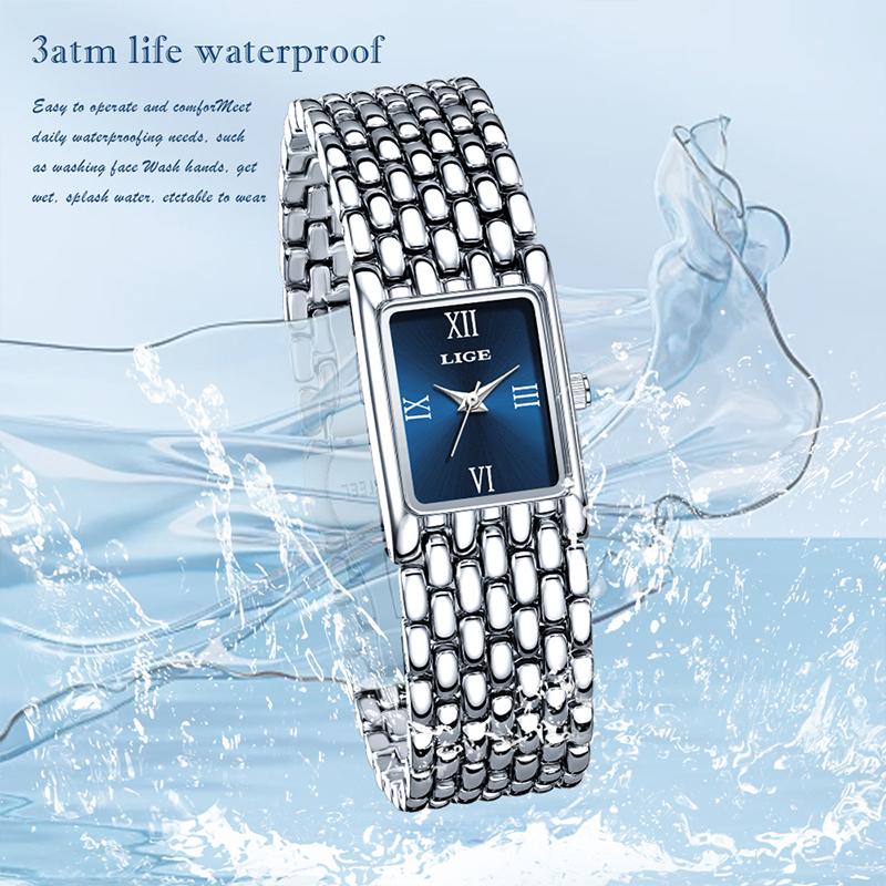 LIGE Watch for Women Luxury Brand Business Watch women Stainless Steel Ladies clock Fashion quartz wristwatch montre femme