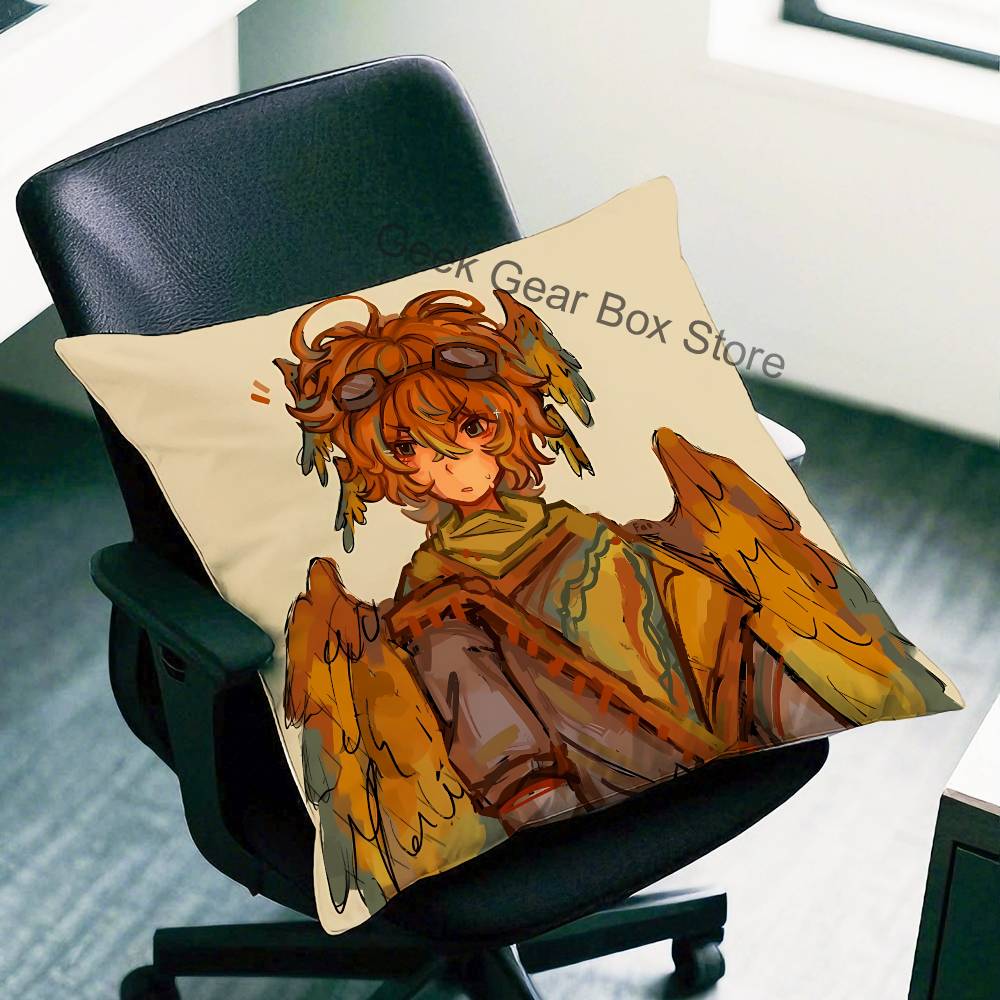 P-Parrotx2 Anime Celebrity Merchandise All-Match Printed Pillow Case Sofa Car Office Room Decoration Protector