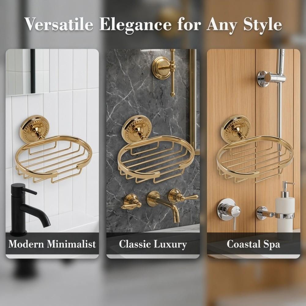 Copper Soap Holder Twist Design Soap Dish Durable Soap Basket  Bathroom Shower Kitchen