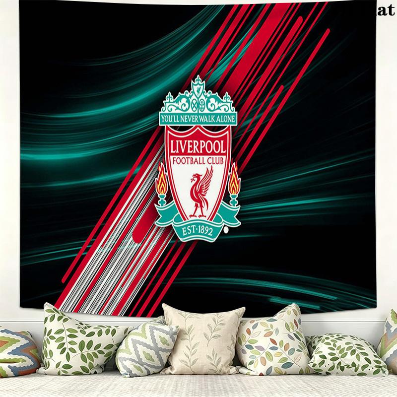 Arazzo da Parete del Liverpool Football Club Appeso Estetico alla Parete Coperta in Tessuto Stampato Arazzi Decorativi per Camera da Letto Soggiorno Decorazione per la Casa