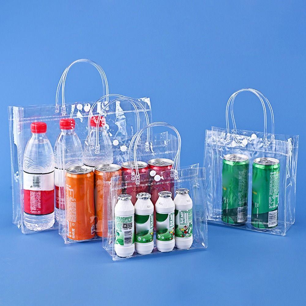 Durable Transparent PVC Handbag Large Capacity Multi-purpose Candy Bag Plastic Gift Bag Travel