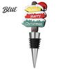 Snowman Wine Corks Christmas Bottle Stopper, Stainless Steel Reusable Cork, Decorative PVC Cartoon Party Favors Toppers Design, Airtight Sealing Plugs