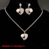 Minimalist Jewelry Set With Artificial Pearls And Water Drop Crystals For Women
