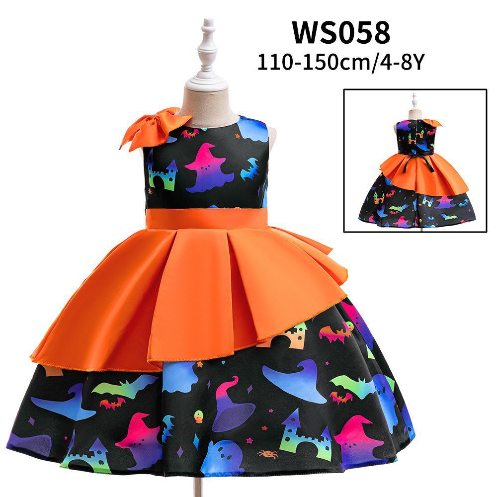 Satijnen Prinsessenjurken Collectie voor Kinderen, Halloween Meisjes Rollenspel Formele Jurk