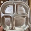 Fruit Salad Plate Tableware Dishwasher Safe Capybara 2/3/4 Grids Food Plate Dishes Reusable Square Divided Dinner Plates