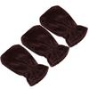 3Pcs Universal Pleuche Piano Pedal Cover Protective Musical Instruments Accessory(coffee)
