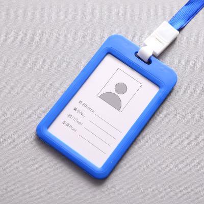 1pcs New Name Credit Card Holders Women Men Bank Card Neck Strap Card Bus ID Holder Students Kids Identity Badge With Lanyard