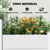 Raised Garden Bed 3-Tier Stackable Garden Bed with Open Bottom, Modular Herb Bed DIY Assembly Plastic