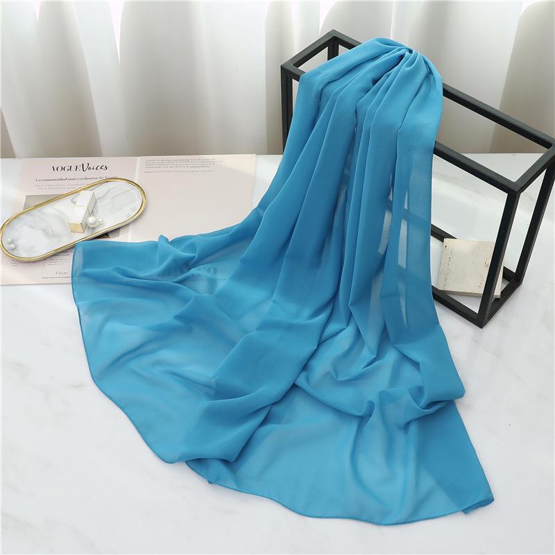 Rechteckiger Chiffon-Schal mit Perlenmuster: Vielseitiges Kopftuch und Schal für Damen.