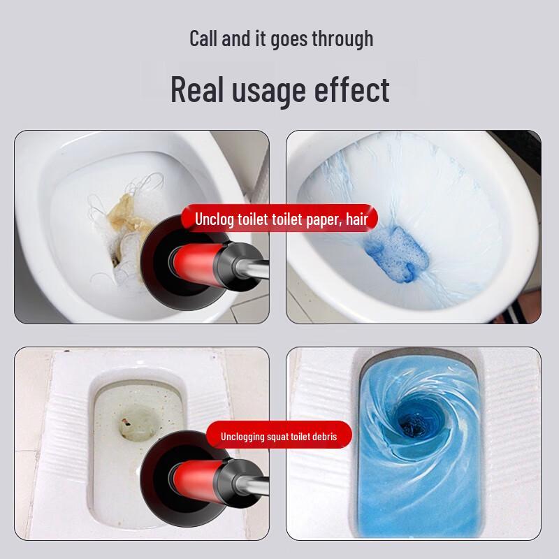 Manual Toilet and Drain Plunger