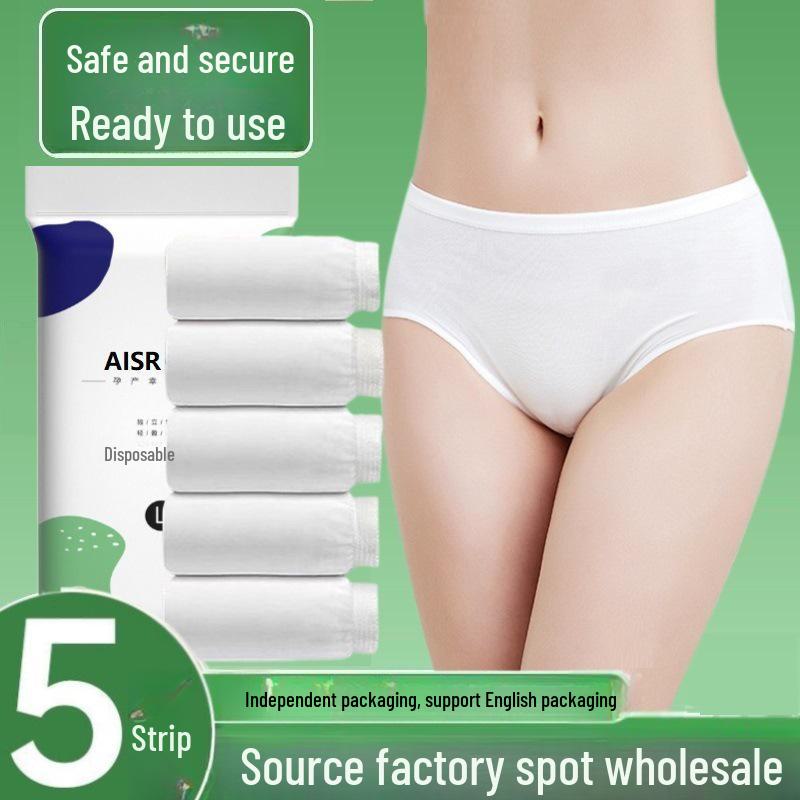 

Women s Disposable Cotton Underwear: Maternity & Postpartum, Ideal for Travel, Easy Care, Daily Use. 2XL [120-150 lbs]