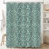 Nature Scene Shower Curtain Dark Green Forest Print With Deer Trees Waterproof Fabric For Bathroom Decor 72 X 78 Inches
