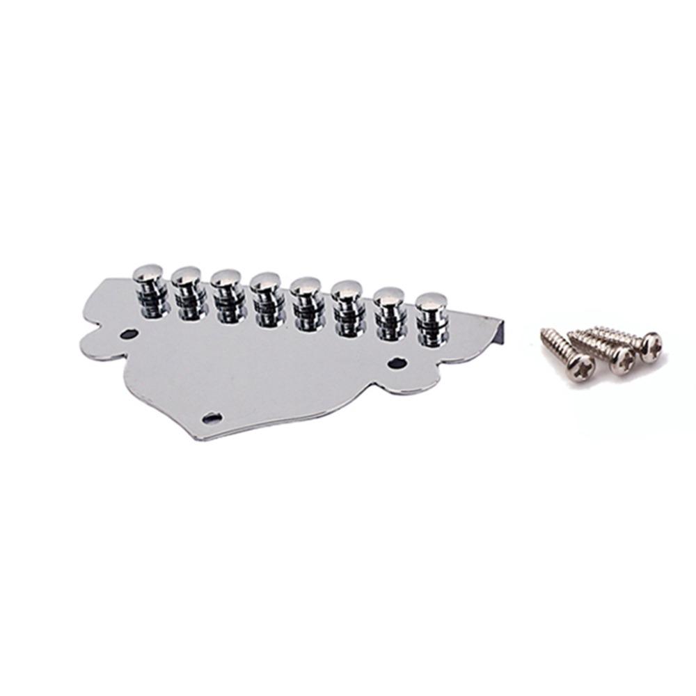 Metal Material Mandolin Tailpiece Silver Mandolin Bridge Replacement For Mandolin Instrument