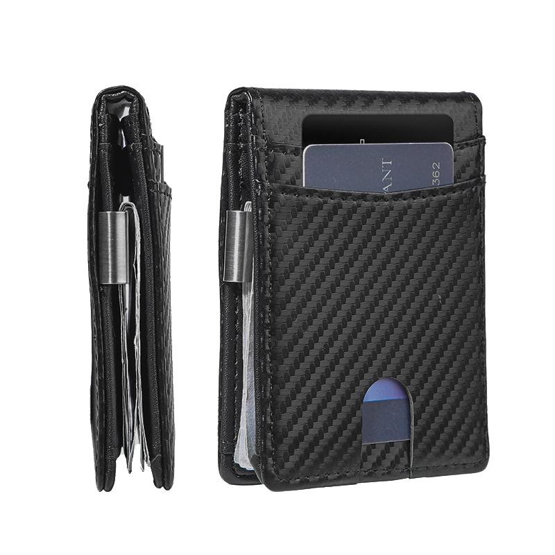 Men's Wallet Money Clip Card Bag PU Leather Card Holder Multi-function Card Case High Quality Rfid Anti-theft Card Clip Wallets