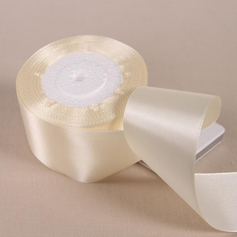25 Yards 6/10/12/15/20/25/32/38/50/75mm Beige Color Polyester Satin Ribbon for Wedding Party Decoration&DIY Gift Wrapping Ribbon