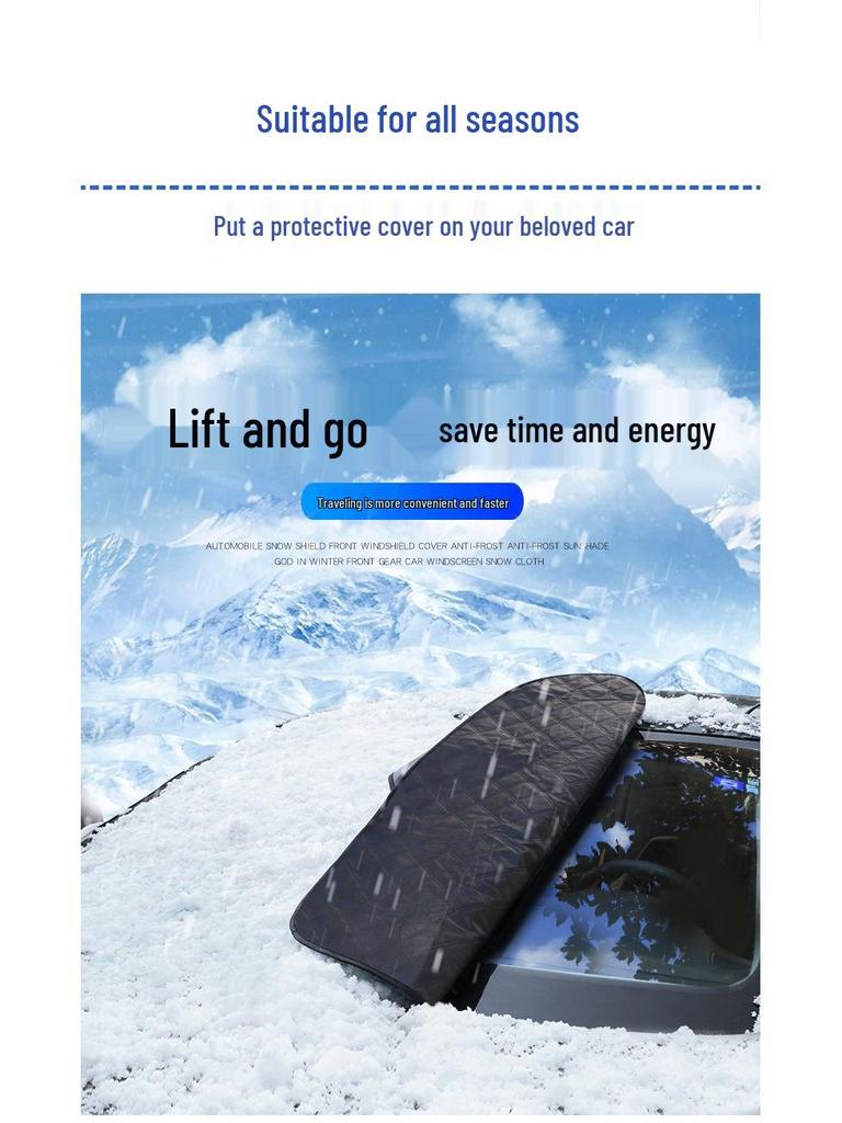 Magnetic Car Windshield Snow Shield & Sunshade - Heat Insulation, Windproof, Anti-Freeze Cover