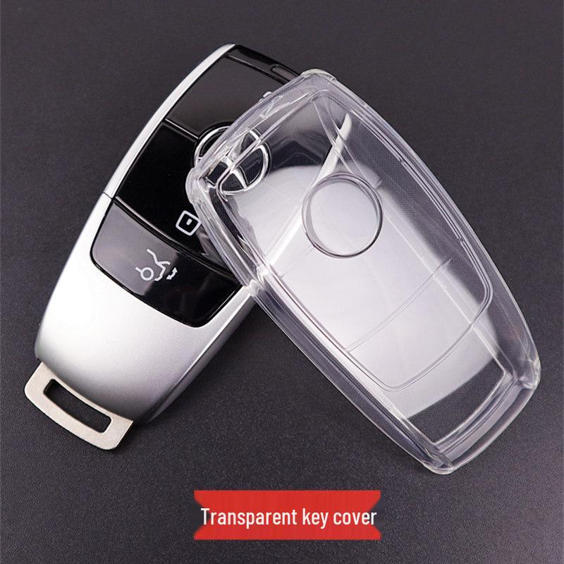 Transparent Ultra-Thin Key Case for Mercedes A200L, E300L, GLC260L, GLB, GLE350, and CLS Class