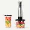 Amazon Basics 4-in-1 Hand Blender with Adjustable Speed, 500W, and Attachments, Silver