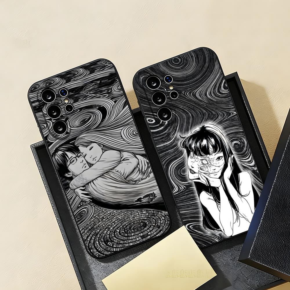 I-Ito J-Junji T-Tomie Phone Case For Samsung S26 S25 S24 FE S23 S22 S21 Plus S20 Ultra Note20Ultra Black Soft Shell
