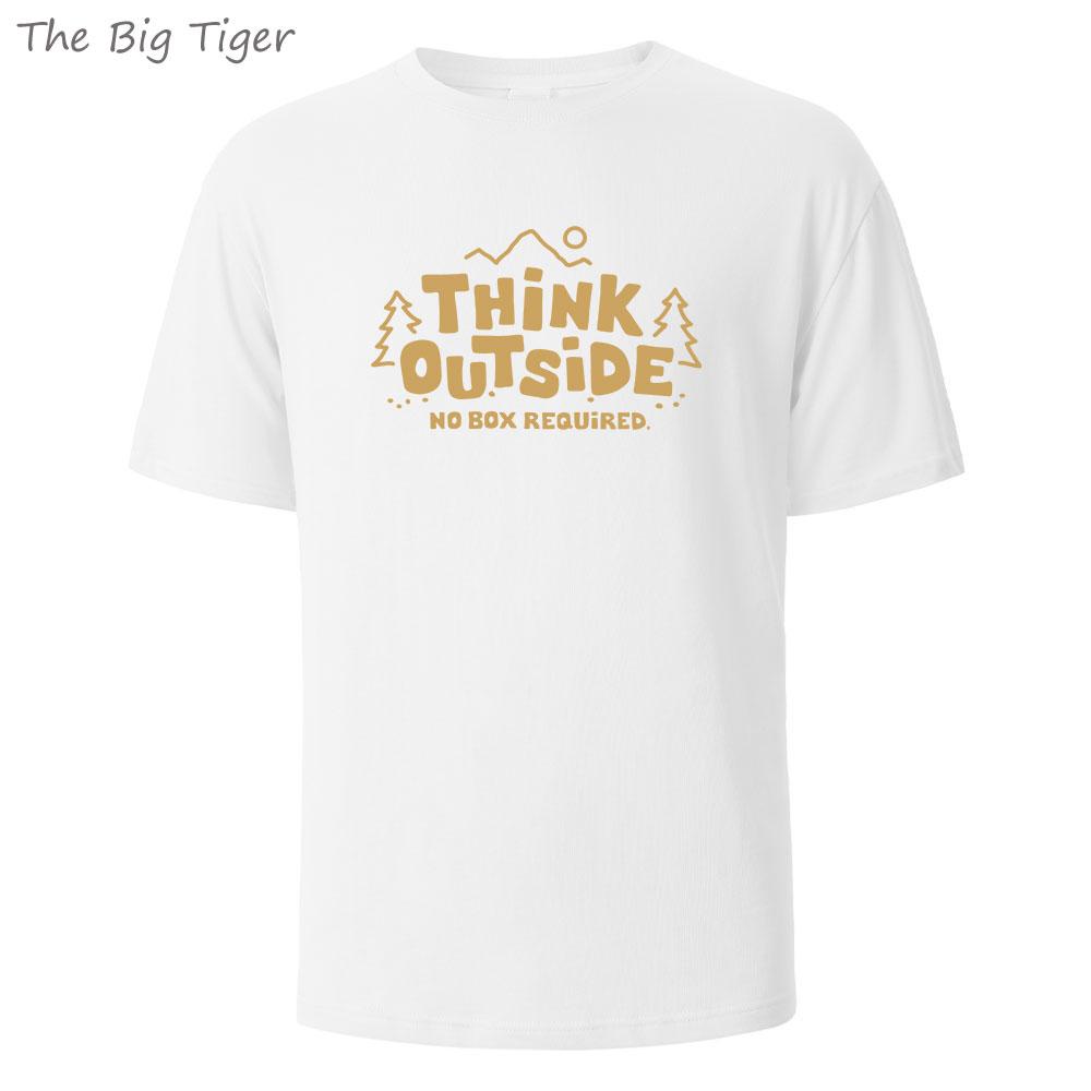 

Think Outside Painting Unisex Basic Cotton Tee Relaxed Fit Crew Neck Soft Breathable Casual Everyday Shirt Mens Tshirt S