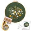 Green Chrysanthemum Dandelion Green Daisy Wreath Diy Handmade Embroidery Material Pack Cotton Cloth