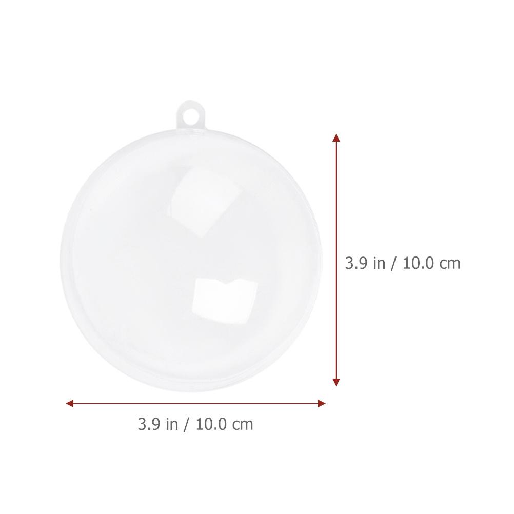 10Pcs Clear Plastic Balls Fillable DIY Crafts Christmas Decorations Transparent Ornaments Birthday Party Supplies