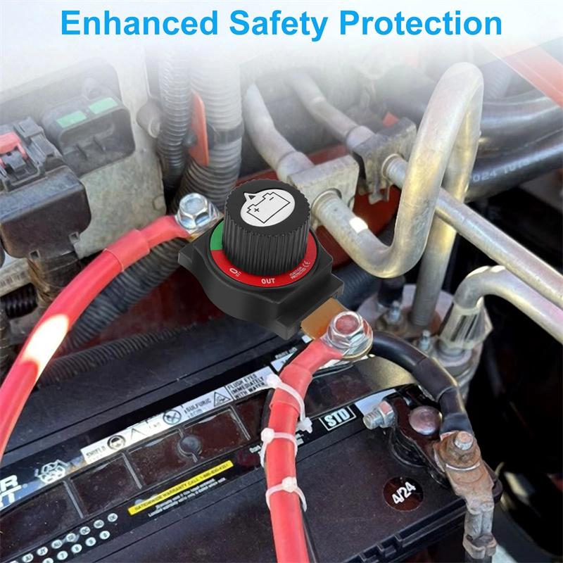 Battery Disconnect Switch,Side Post Battery Disconnect Switch On/Off 275A 12V-48V Battery Power Cut Off Switch For Car Vehicle