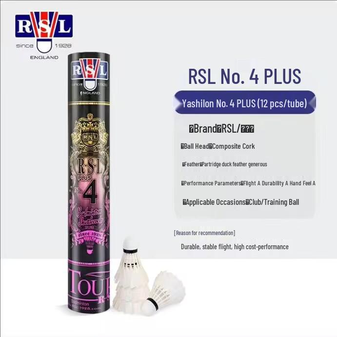 RSL Durability Badminton Shuttlecock No. 5 - Stable, Genuine, Professional Competition & Training Balls.