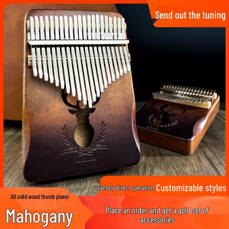 

Портативная деревянная 17/21-нотная калимба, инструмент для большого пальца 17 Notes - Lucky Deer