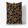 Floral Pattern Velvet Throw Blanket Soft Cozy Sofa Bed Decorative Cushion Cover Gift for Women Girls