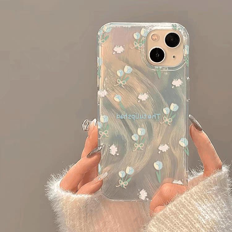 Flowers Butterfly Feather Texture Hard Case For IPhone 17 Pro 17 Air 16 15 14 13 12 11 Pro Max 16 Plus 16e Silicone Cover