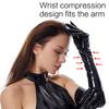 PU Leather Long Sleeve Gloves Banquet Dress Gloves Solid Color Warm Gloves Elastic Christmas Adult Gloves