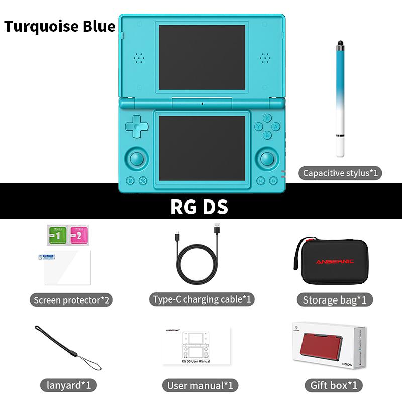 2026 Hot Sale Anbernic RG DS Handheld Game Console 4" IPS Dual Screen Android 4000mAh Flip Video Games Player