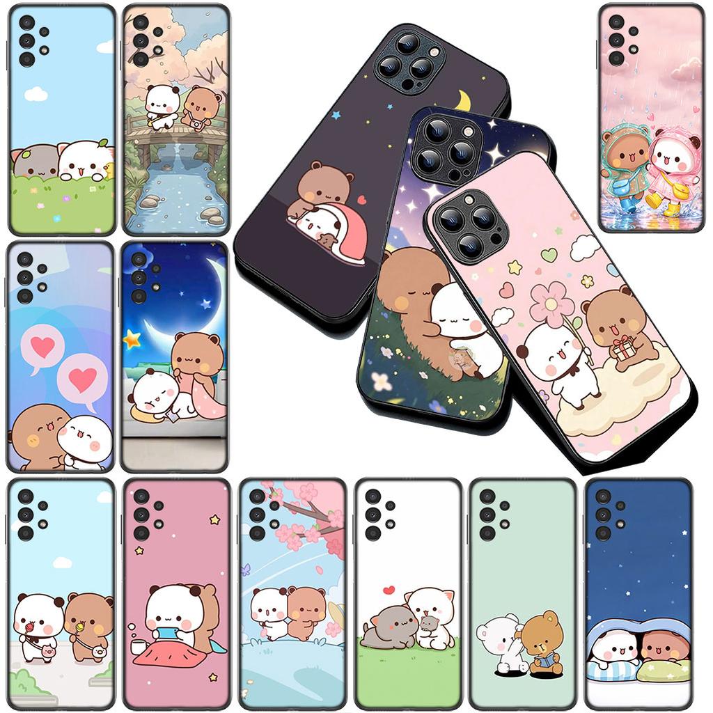 for Samsung Galaxy S20 S22 S21 FE Ultra Plus A07 A17 A15 A16 A25 A57 A37 Phone Cover Soft Case Bubus Panda Cartoon Bear Dudus