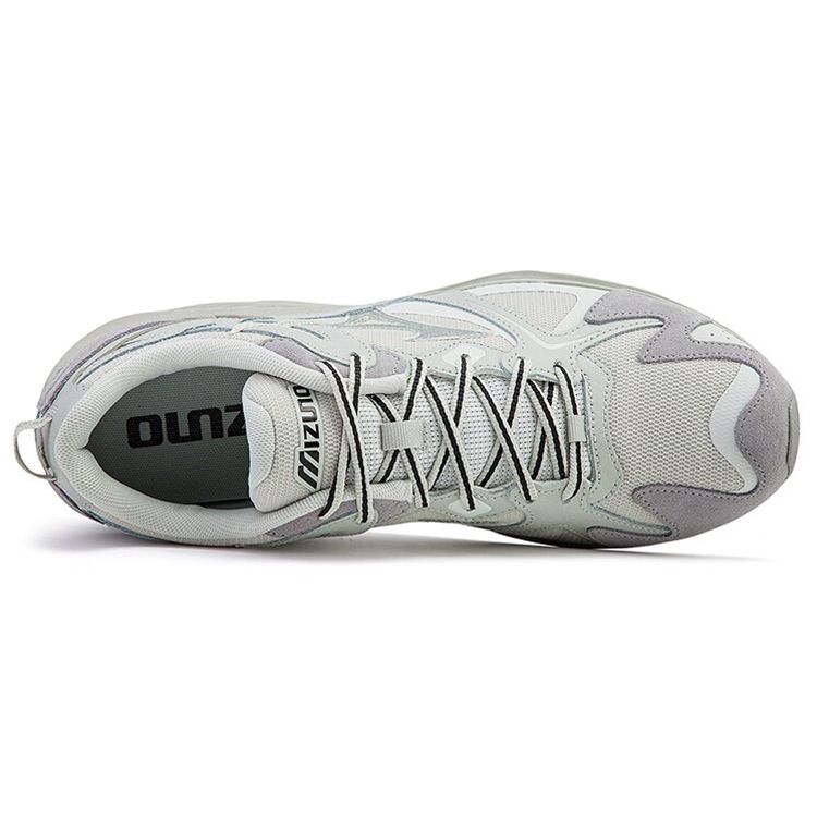Mizuno Retro Fabric Synthetic Leather Non-Slip Wear-Resistant Breathable Low-Top Running Shoes Unisex Sneakers Gray D1GH212509