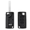 3 Buttons Citroen Flip Key Fob Case Replacement for 207 307 308 407 C1 C2 C3 C4 with Keychain Screwdriver Wear Resistant