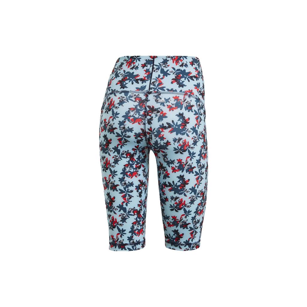 adidas X Stella McCartney Floral Print High-Waisted Fitted Five-Inch Workout Shorts Women Shorts GL5830