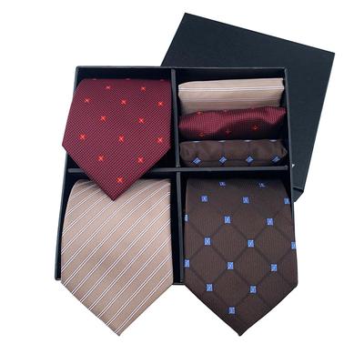 Men'S Tie Good Quality Gift Box Business Suit Tie Pocket Towel 3 Sets Of Gifts