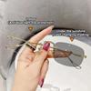 Pochromic Anti Radiation Frameless Glasses For Women Men Rectangle Eyeglasses