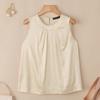 ZANZEA Womens Elegant Satin Tank Top Sleeveless O Neck Casual Pleated Blouse