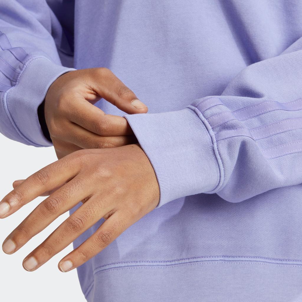 Adidas Originals Trefoil Sweatshirt With Embroidered Logo And Print Women Tops Light-Purple IP7135